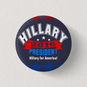 Hillary Clinton Campaign 3 Cm Round Badge