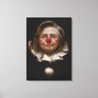 Hillary Clinton Clown by Tony Pro Canvas Print