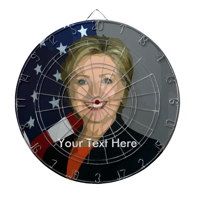 Hillary Clinton Custom Metal Cage Dartboard (Front)