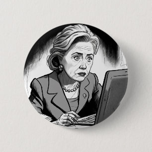 Hillary Clinton Deleting 33,000 Emails 6 Cm Round Badge