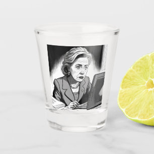 Hillary Clinton Deleting 33,000 Emails Shot Glass