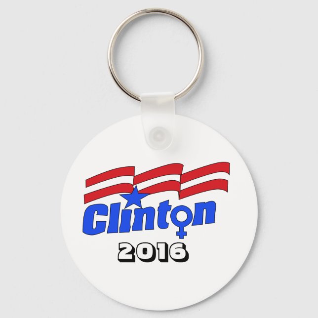 Hillary Clinton + Female Symbol Key Ring (Front)