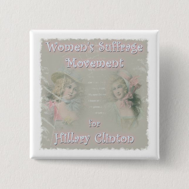 Hillary Clinton for President 15 Cm Square Badge (Front)
