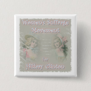 Hillary Clinton for President 15 Cm Square Badge