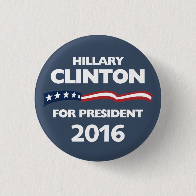 Hillary Clinton for president 2016 3 Cm Round Badge (Front)