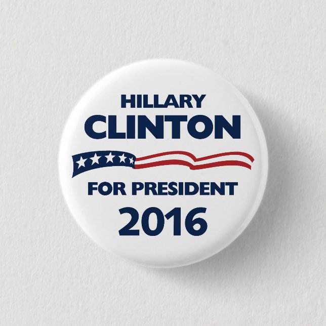 Hillary Clinton for president 2016 3 Cm Round Badge (Front)