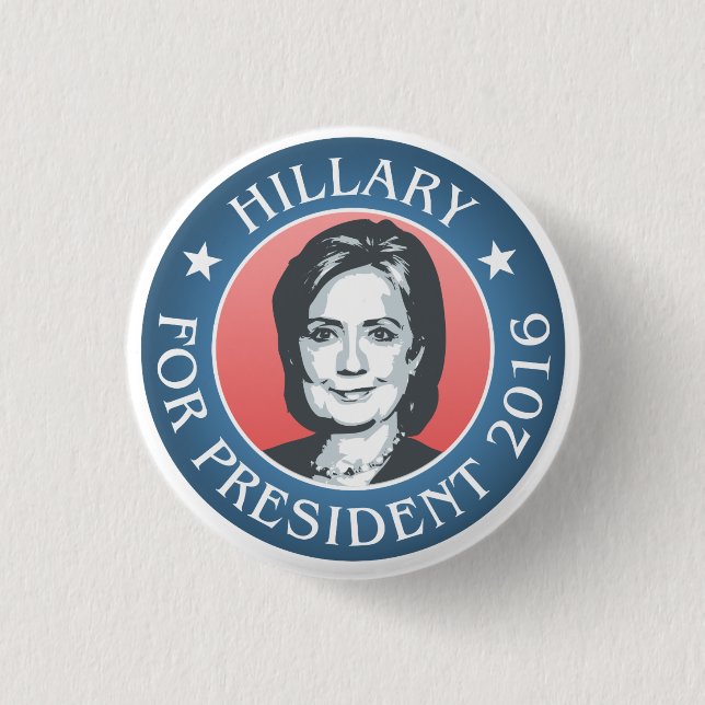 Hillary Clinton for president 2016 3 Cm Round Badge (Front)