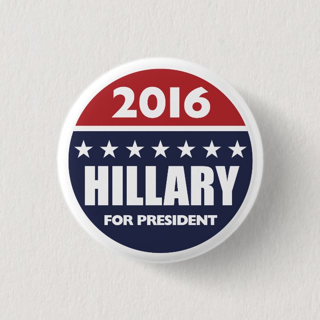 Hillary Clinton for president 2016 3 Cm Round Badge (Front)