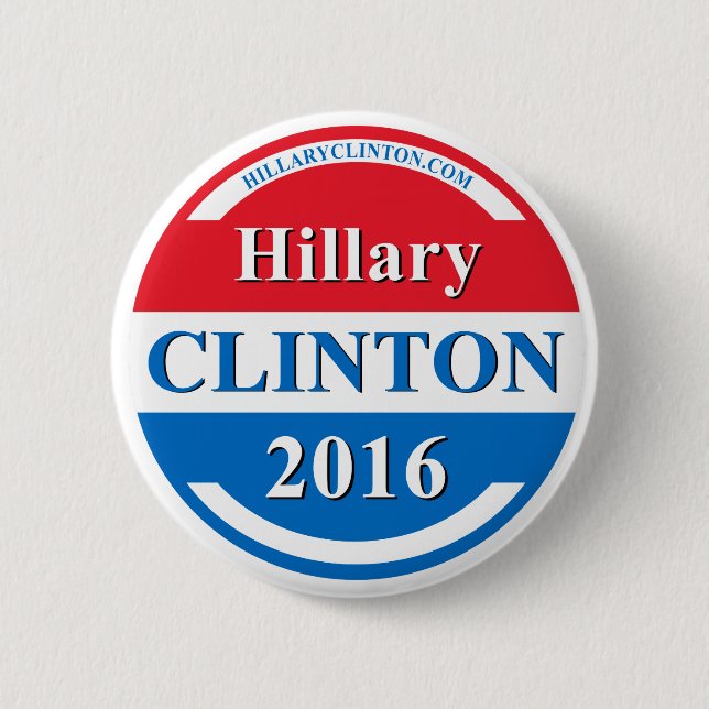 Hillary Clinton for President 2016 6 Cm Round Badge (Front)