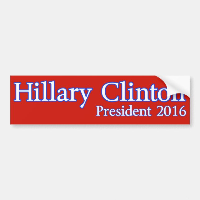 Hillary Clinton for President 2016 Bumper Sticker (Front)