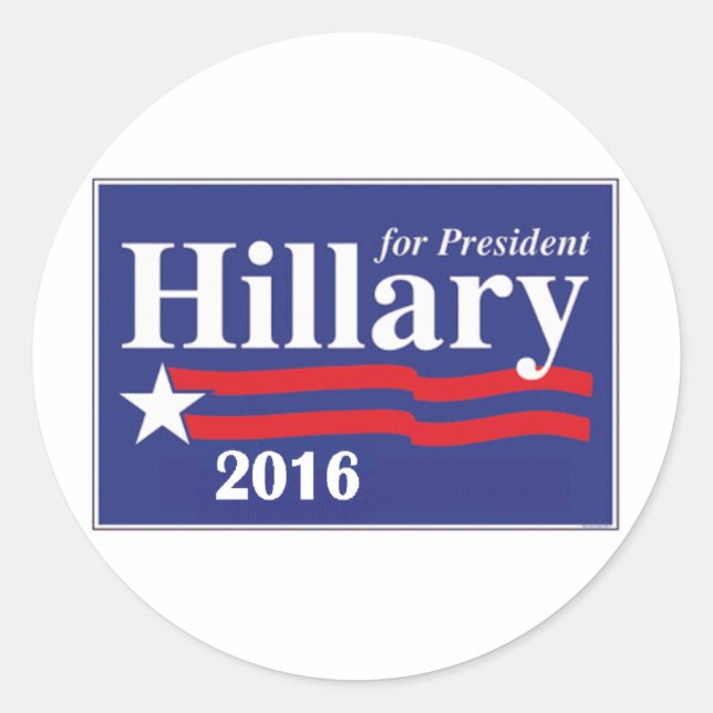 Hillary Clinton for President 2016 Classic Round Sticker (Front)
