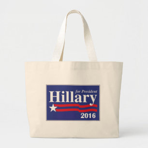 Hillary Clinton for President 2016 Large Tote Bag