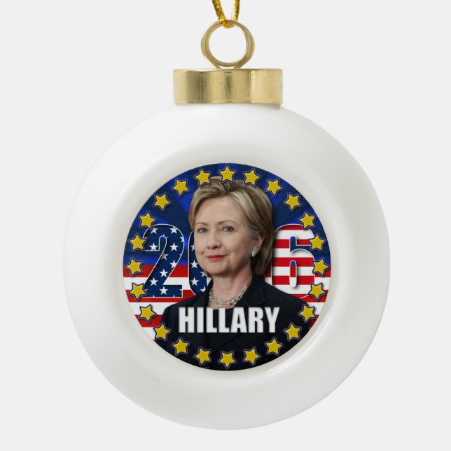 Hillary Clinton for president 2016 Ornament (Front)
