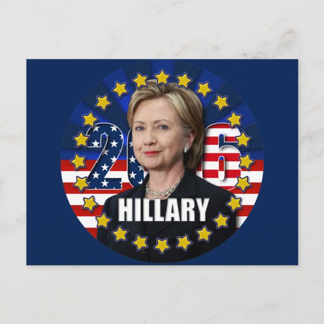 Hillary Clinton for president 2016 Postcard (Front)