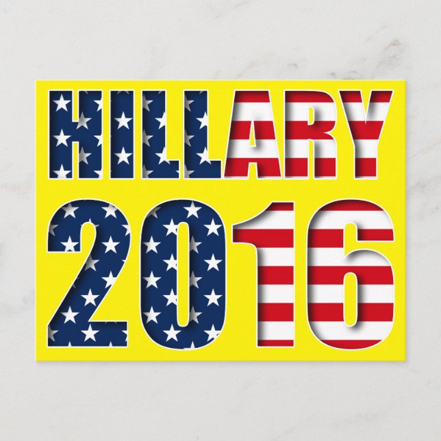 Hillary Clinton for president 2016 Postcard (Front)