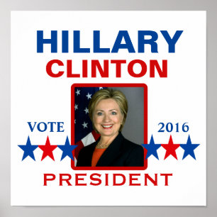 Hillary Clinton for President 2016 Poster