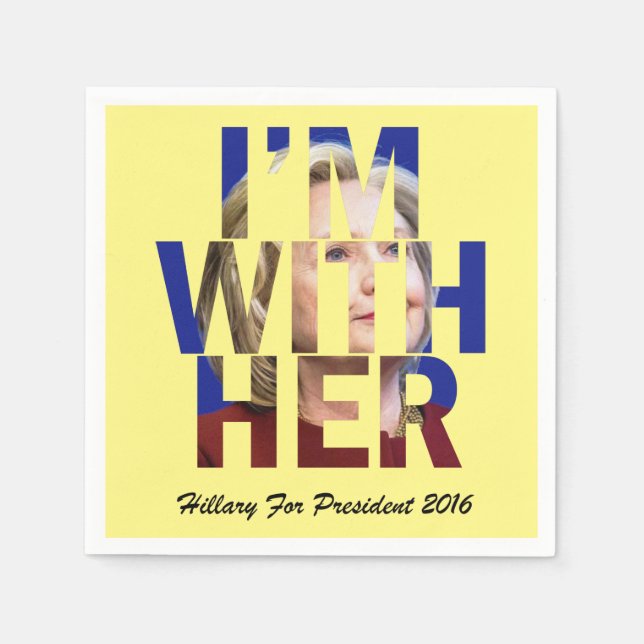 Hillary Clinton For President Napkin (Front)