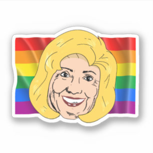 Hillary Clinton Gay Pride Sticker