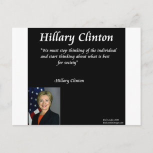Hillary Clinton "Individuals" Quote Postcard