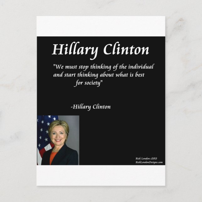 Hillary Clinton "Individuals" Quote Postcard (Front)