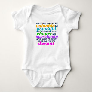 Hillary Clinton Inspirational Dreams Quote Baby Bodysuit