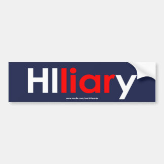 Hillary Clinton Liar Bumper Sticker (Blue)