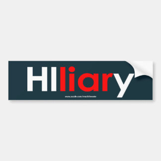 Hillary Clinton Liar Bumper Sticker (Teal)