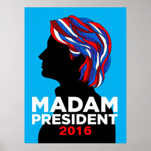Hillary Clinton Madam President 2016 Poster (M)