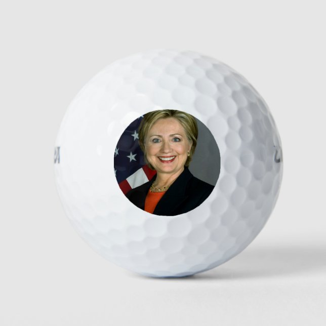 Hillary Clinton Official Portrait Golf Balls (Front)