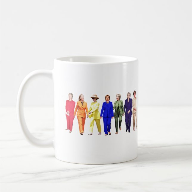 Hillary Clinton Pantsuit Queen Coffee Mug (Left)