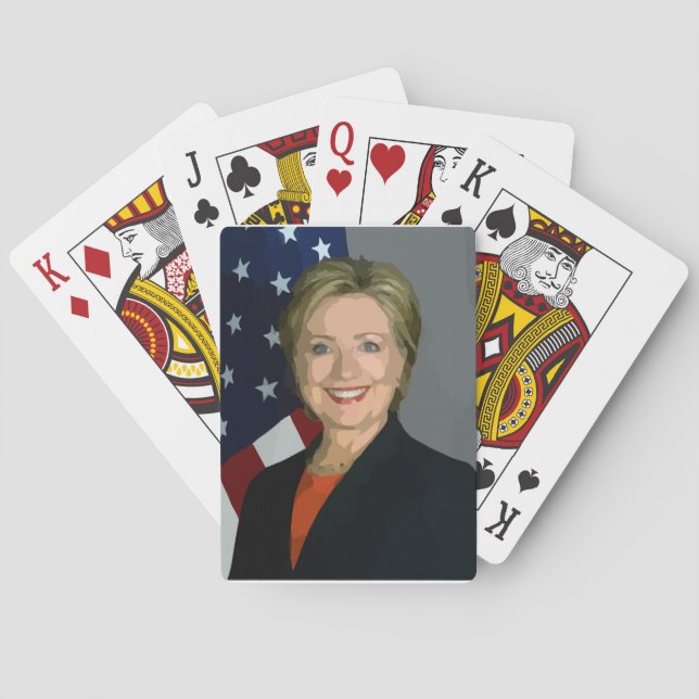 hillary clinton playing cards (Back)