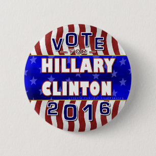 Hillary Clinton President 2016 Election Democrat 6 Cm Round Badge