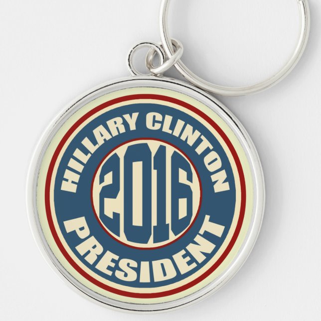 Hillary Clinton President 2016 Key Ring (Front)
