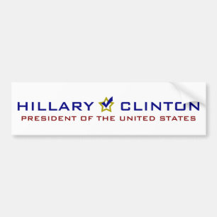 Hillary Clinton President USA V2 Bumper Sticker