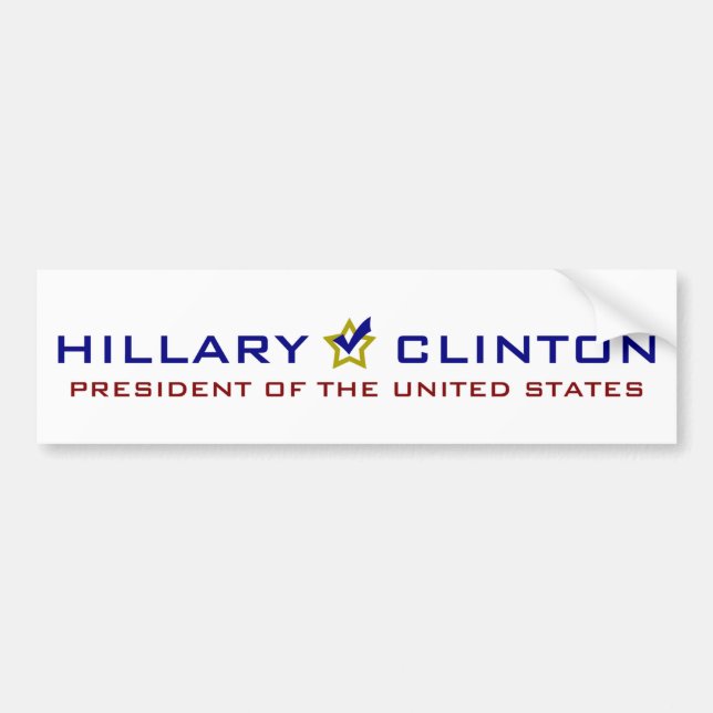 Hillary Clinton President USA V2 Bumper Sticker (Front)