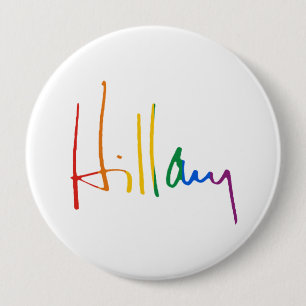 HILLARY CLINTON PRIDE -.png 10 Cm Round Badge