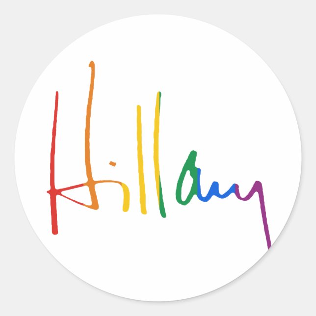 HILLARY CLINTON PRIDE -.png Classic Round Sticker (Front)