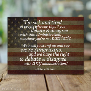 Hillary Clinton Quotation Postcard