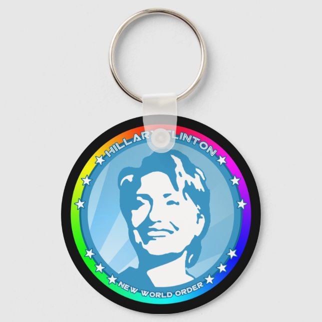 hillary clinton. rainbow. key ring (Front)