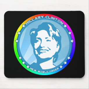 hillary clinton. rainbow. mouse mat