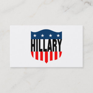 hillary clinton stars and stripes business card