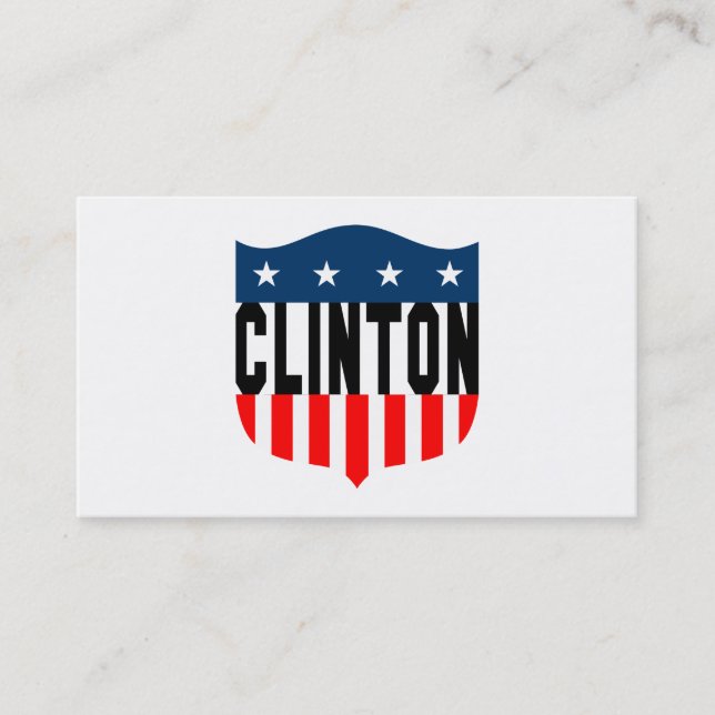 hillary clinton stars and stripes business card (Front)