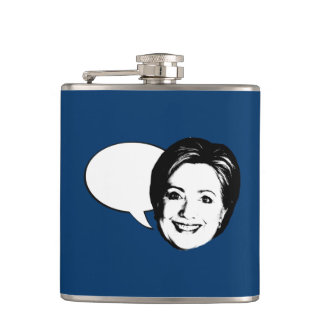 HILLARY CLINTON TALK BUBBLE HIP FLASK