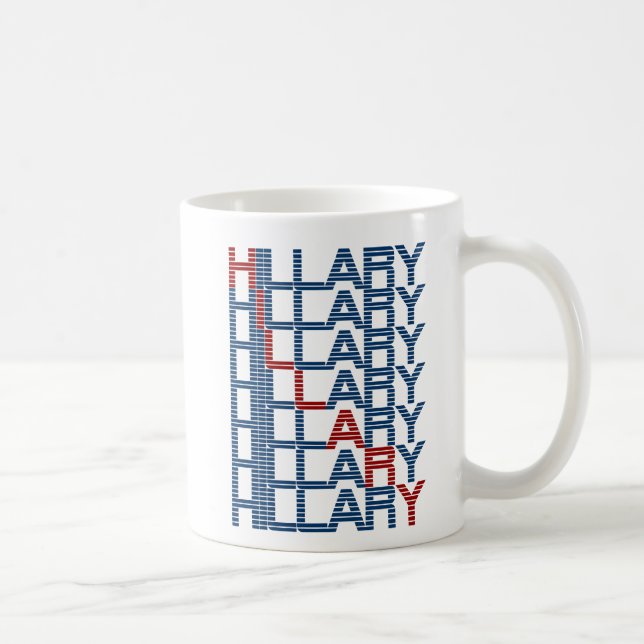 hillary clinton textStacks Coffee Mug (Right)