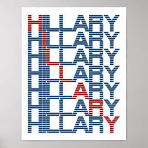 hillary clinton textStacks Poster