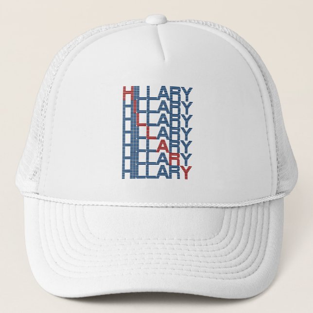 hillary clinton textStacks Trucker Hat (Front)