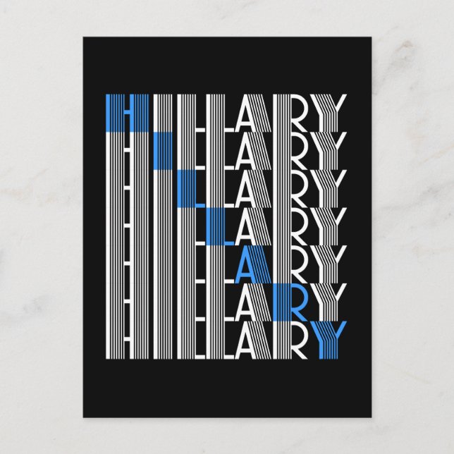 hillary clinton textual postcard (Front)