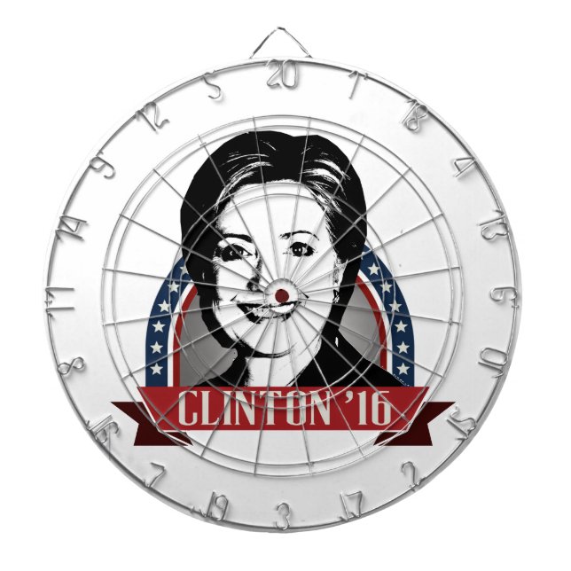HILLARY CLINTON TO RUN IN 2016 DARTBOARD (Front)