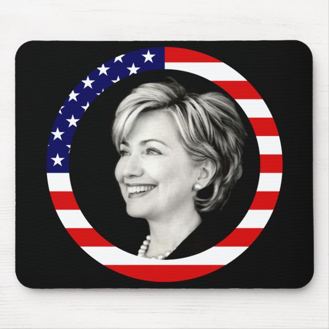 hillary clinton. us flag. picturesque. mouse mat (Front)