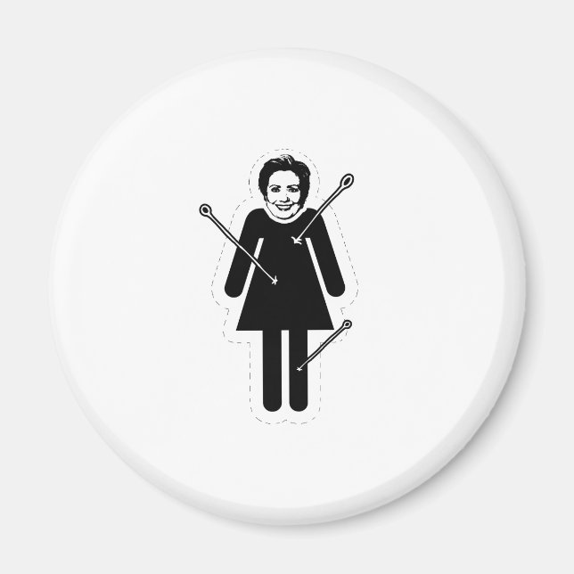 Hillary Clinton VooDoo Doll Only Magnet (Front)
